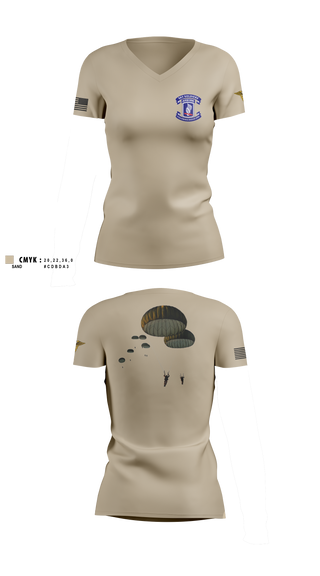 Womens Short Sleeve Vneck Shirt, 173rd airborne brigade, , Teamtime, Team time, sublimation, custom sports apparel, team uniforms, spirit wear, spiritwear, sports uniforms, custom shirts, team store, custom team store, fundraiser sports, apparel fundraiser
