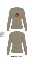 18th Civil Engineer Sq 16375952 Women's Long Sleeve V-neck Shirt - 62