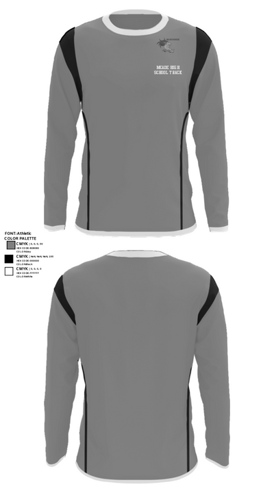 Meade High School Track 444243 Long Sleeve Performance Shirt - 32