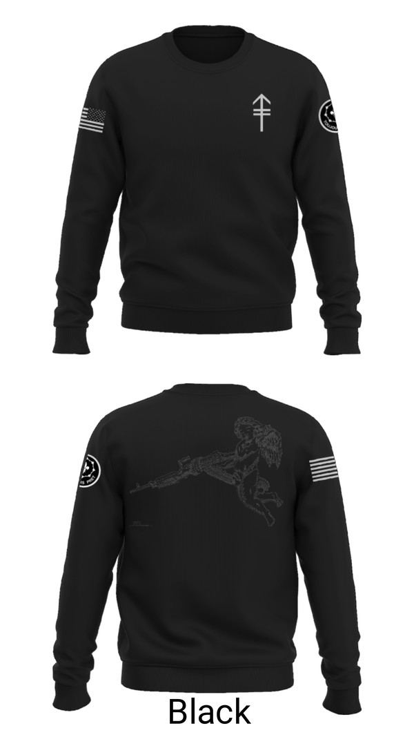 Crew Neck Sweatshirt, 2/2 3rd PLT Weapon SquadE TRP 3RD PLT WEAPONS SQUAD, Army, Teamtime, Team time, sublimation, custom sports apparel, team uniforms, spirit wear, spiritwear, sports uniforms, custom shirts, team store, custom team store, fundraiser sports, apparel fundraiser