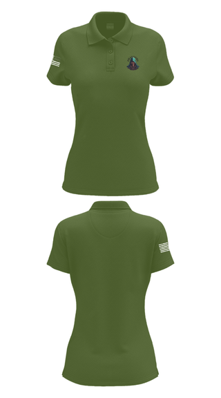Womens Short Sleeve Performance Polo, 2nd Platoon Charlie Battery 5-4, Army, Teamtime, Team time, sublimation, custom sports apparel, team uniforms, spirit wear, spiritwear, sports uniforms, custom shirts, team store, custom team store, fundraiser sports, apparel fundraiser
