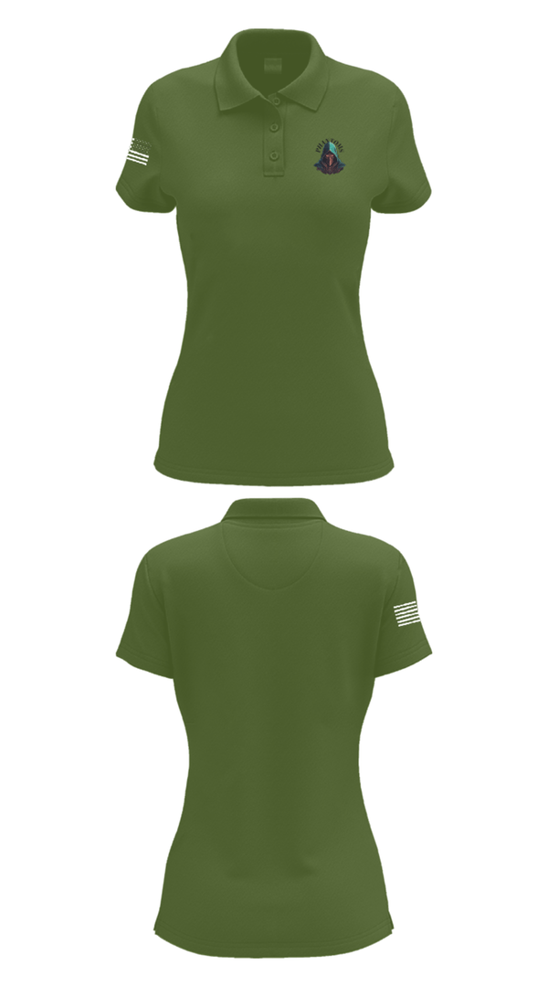 Womens Short Sleeve Performance Polo, 2nd Platoon Charlie Battery 5-4, Army, Teamtime, Team time, sublimation, custom sports apparel, team uniforms, spirit wear, spiritwear, sports uniforms, custom shirts, team store, custom team store, fundraiser sports, apparel fundraiser