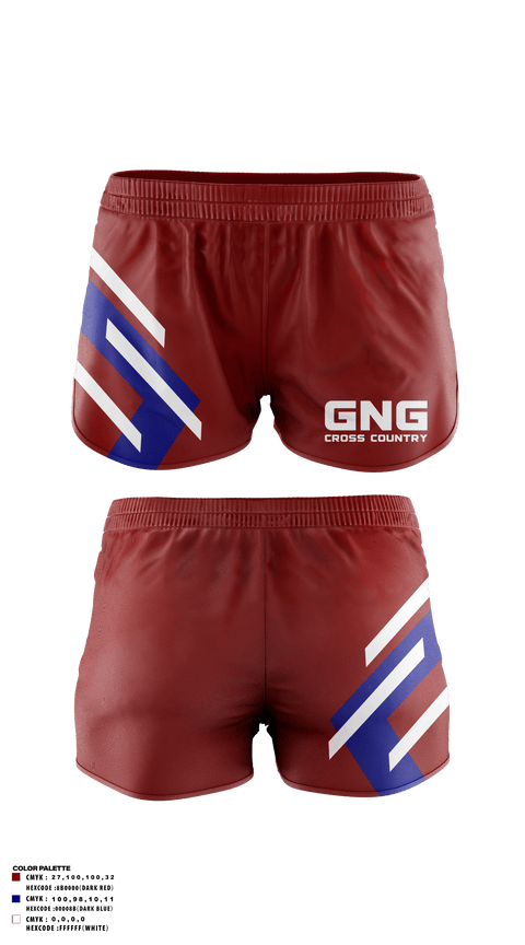 Track Shorts, GNG CROSS COUNTRY, Cross Country, Teamtime, Team time, sublimation, custom sports apparel, team uniforms, spirit wear, spiritwear, sports uniforms, custom shirts, team store, custom team store, fundraiser sports, apparel fundraiser