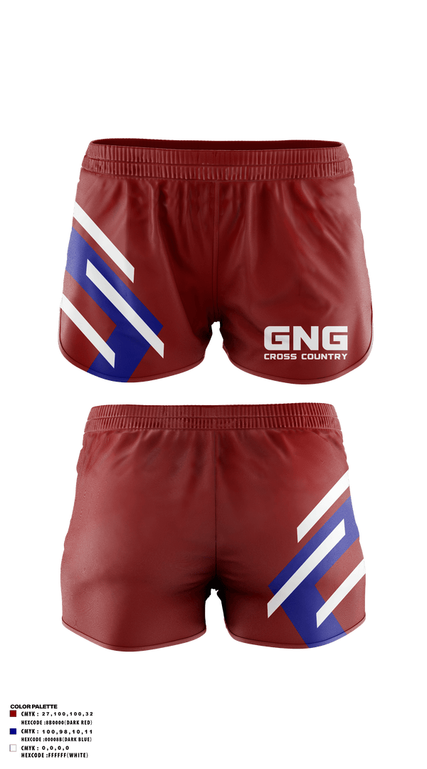 Track Shorts, GNG CROSS COUNTRY, Cross Country, Teamtime, Team time, sublimation, custom sports apparel, team uniforms, spirit wear, spiritwear, sports uniforms, custom shirts, team store, custom team store, fundraiser sports, apparel fundraiser