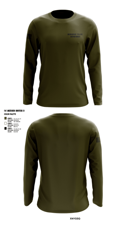 Monument Police Department 10917118 Long Sleeve Performance Shirt - 2