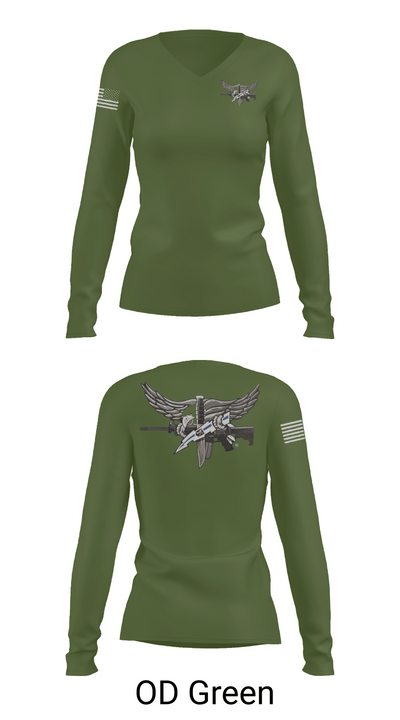 Livingston Police Emergency Service Unit 52189708 Women's Long Sleeve V-neck Shirt -1 54