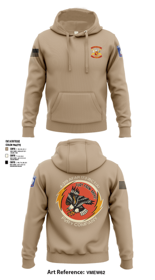 Hoodie, FCO 4-319 AFAR, 173 IBCT(A), Army, Teamtime, Team time, sublimation, custom sports apparel, team uniforms, spirit wear, spiritwear, sports uniforms, custom shirts, team store, custom team store, fundraiser sports, apparel fundraiser