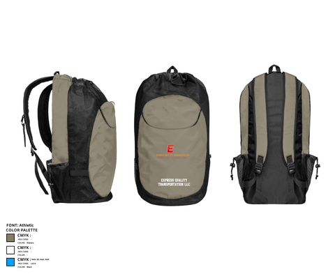 Gear Bag, Express Quality Transportation LLC, , Teamtime, Team time, sublimation, custom sports apparel, team uniforms, spirit wear, spiritwear, sports uniforms, custom shirts, team store, custom team store, fundraiser sports, apparel fundraiser