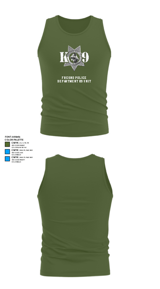 Tank Top, Fresno Police Department K9 Unit, Police, Teamtime, Team time, sublimation, custom sports apparel, team uniforms, spirit wear, spiritwear, sports uniforms, custom shirts, team store, custom team store, fundraiser sports, apparel fundraiser