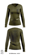 Waterbury Police Explorers 95756336 Women's Long Sleeve V-neck Shirt - 31
