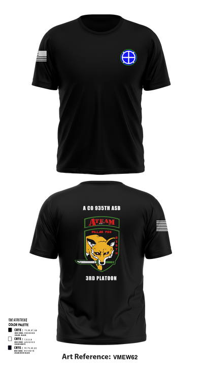A co 935th ASB 3rd Platoon 87563624 Short Sleeve Performance Shirt - 130