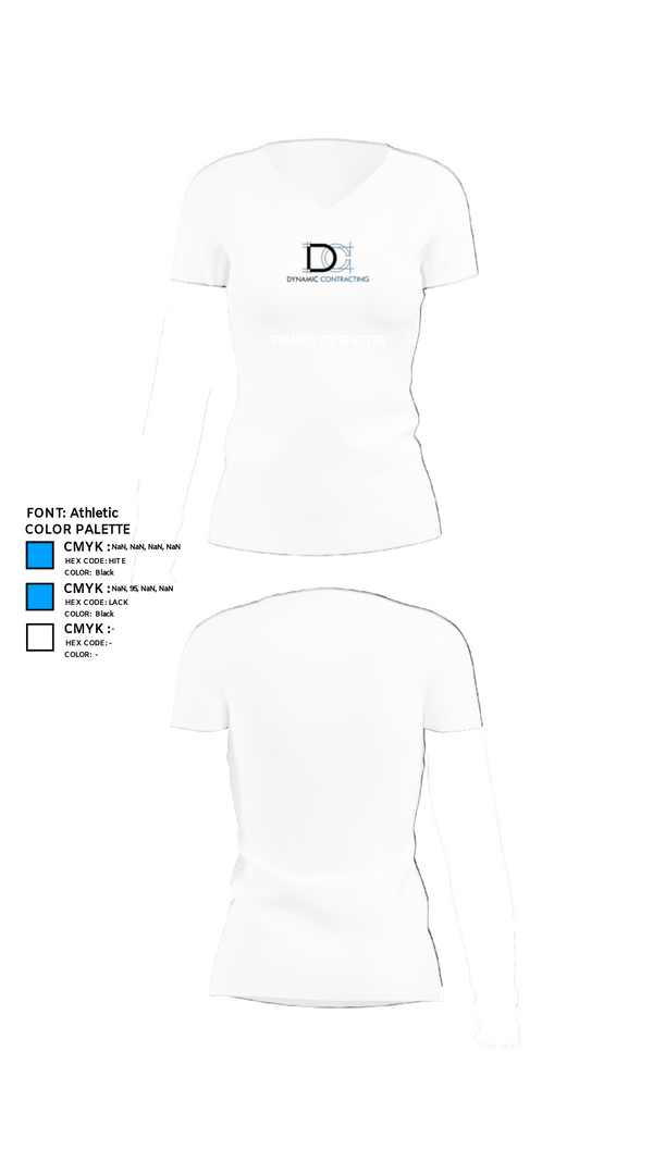 Women's Short Sleeve Vneck Shirt, Dynamic ContractingDynamic Contracting, , Teamtime, Team time, sublimation, custom sports apparel, team uniforms, spirit wear, spiritwear, sports uniforms, custom shirts, team store, custom team store, fundraiser sports, apparel fundraiser