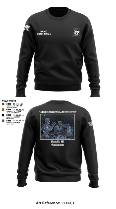 Charger Co. / 2-112th Infantry Battalion 37738588 Crew Neck Sweatshirt - 40
