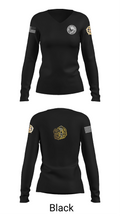 T. BLACK SECURITY SERVICES 55928039 Women's Long Sleeve V-neck Shirt - 35