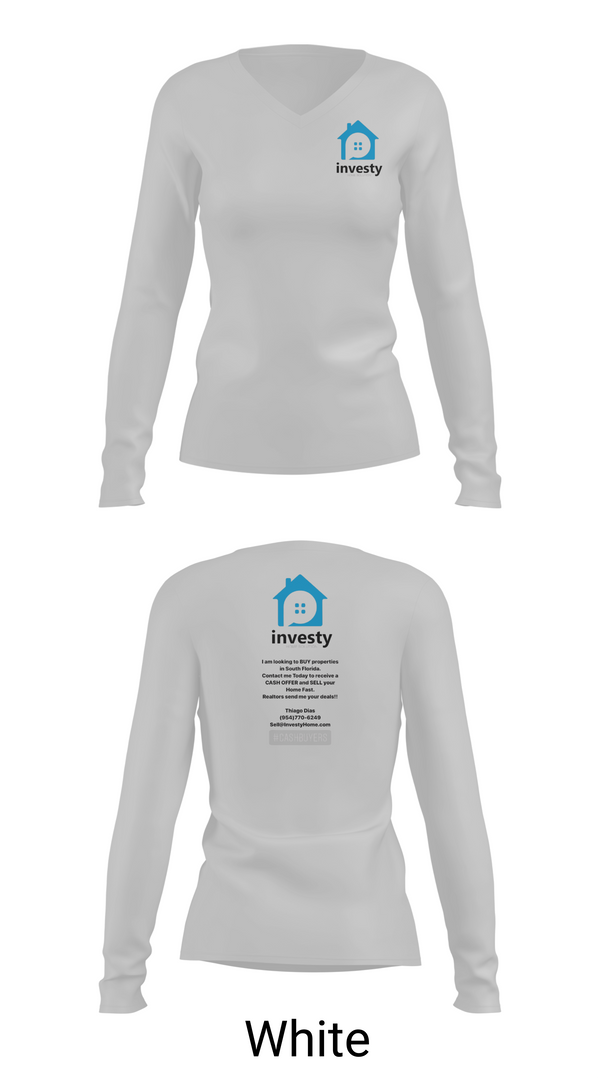 Womens Long Sleeve Vneck Shirt, Investy, , Teamtime, Team time, sublimation, custom sports apparel, team uniforms, spirit wear, spiritwear, sports uniforms, custom shirts, team store, custom team store, fundraiser sports, apparel fundraiser