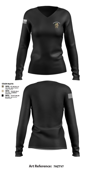 Womens Long Sleeve Vneck Shirt, Armored Turtles, National Guard, Teamtime, Team time, sublimation, custom sports apparel, team uniforms, spirit wear, spiritwear, sports uniforms, custom shirts, team store, custom team store, fundraiser sports, apparel fundraiser