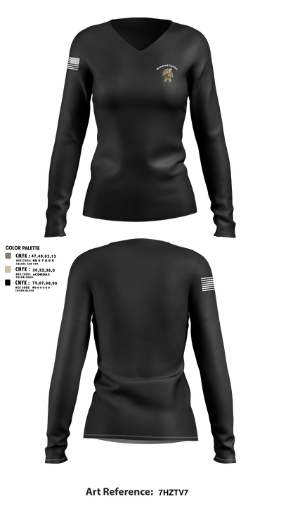 undefined Women's Long Sleeve V-neck Shirt - 3