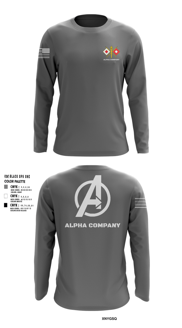 Long Sleeve Performance Shirt, Alpha Company, Army, Teamtime, Team time, sublimation, custom sports apparel, team uniforms, spirit wear, spiritwear, sports uniforms, custom shirts, team store, custom team store, fundraiser sports, apparel fundraiser