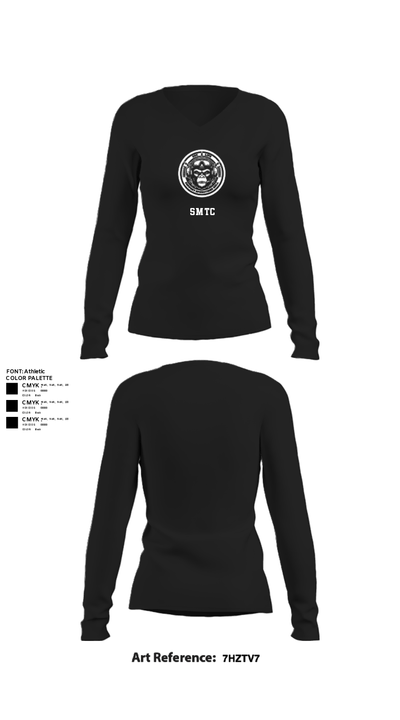 SMTC 35310311 Women's Long Sleeve V-neck Shirt - 20