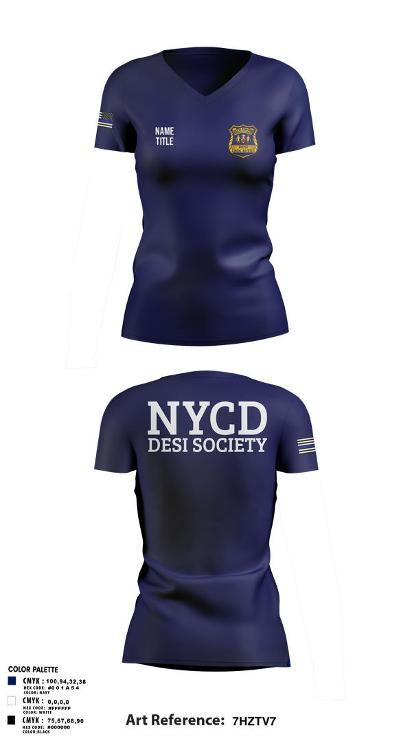 Womens Short Sleeve Vneck Shirt, NYCD DESI SOCIETY, Police, Teamtime, Team time, sublimation, custom sports apparel, team uniforms, spirit wear, spiritwear, sports uniforms, custom shirts, team store, custom team store, fundraiser sports, apparel fundraiser