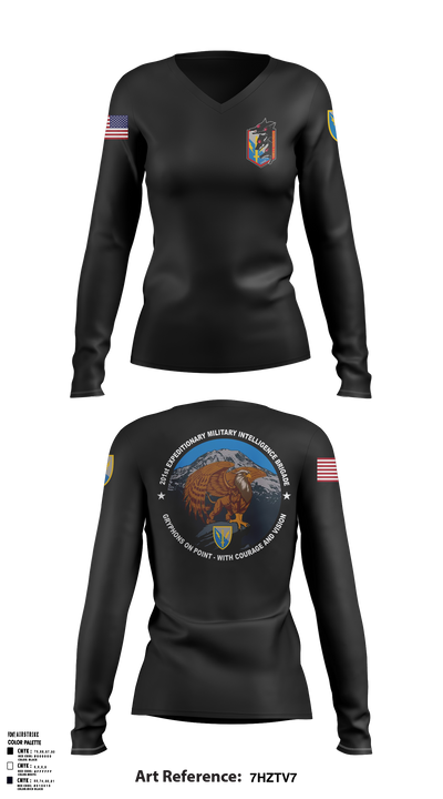 HHC, 201ST E-MIB 52680878 Women's Long Sleeve V-neck Shirt - 4