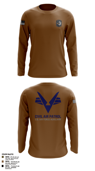 Long Sleeve Performance Polo, Sunlake High School Cadet Squadron, Air Force, Teamtime, Team time, sublimation, custom sports apparel, team uniforms, spirit wear, spiritwear, sports uniforms, custom shirts, team store, custom team store, fundraiser sports, apparel fundraiser