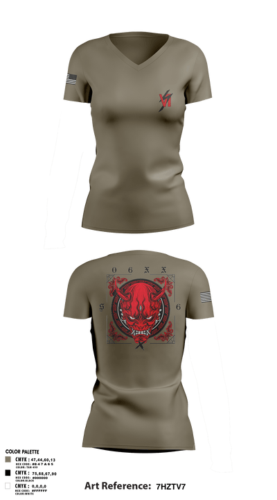 3d SGX 10101271 Women's Short Sleeve V-neck Shirt - 96