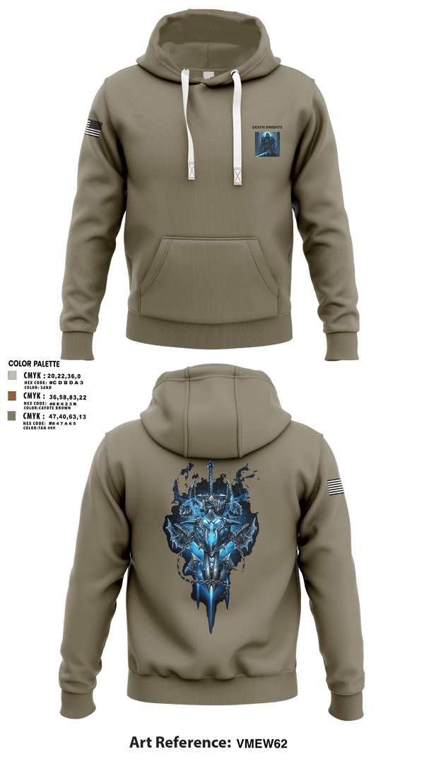 Hoodie, Death Knights, Army, Teamtime, Team time, sublimation, custom sports apparel, team uniforms, spirit wear, spiritwear, sports uniforms, custom shirts, team store, custom team store, fundraiser sports, apparel fundraiser