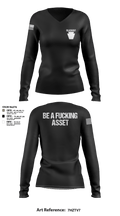 Blackout 17717609 Women's Long Sleeve V-neck Shirt - 107