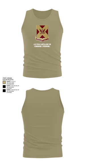 Tank Top, 4/9 Field Artillery 56 Command (Pershing), Army, Teamtime, Team time, sublimation, custom sports apparel, team uniforms, spirit wear, spiritwear, sports uniforms, custom shirts, team store, custom team store, fundraiser sports, apparel fundraiser