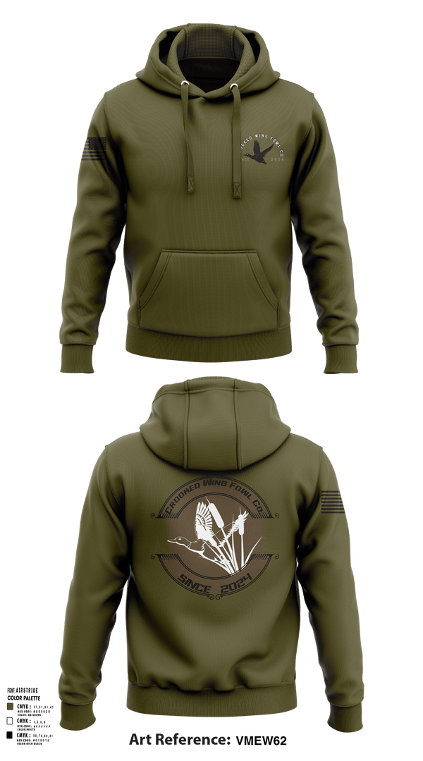 Hoodie, Crooked Wing Fowl Co., , Teamtime, Team time, sublimation, custom sports apparel, team uniforms, spirit wear, spiritwear, sports uniforms, custom shirts, team store, custom team store, fundraiser sports, apparel fundraiser