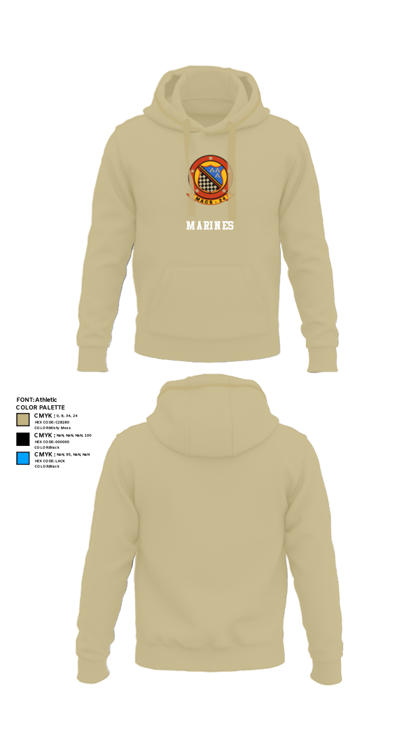 Hoodie, MACS 24 ATC Detachment A, Marines, Teamtime, Team time, sublimation, custom sports apparel, team uniforms, spirit wear, spiritwear, sports uniforms, custom shirts, team store, custom team store, fundraiser sports, apparel fundraiser