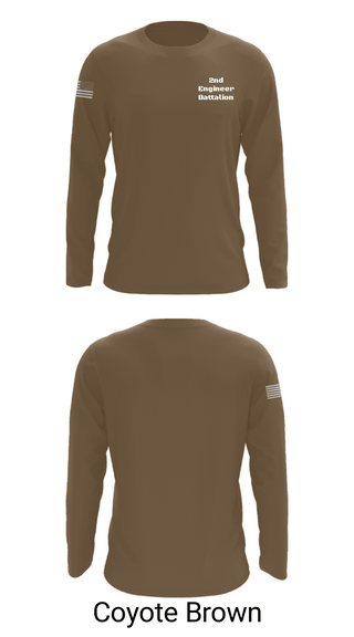 Long Sleeve Performance Shirt, 2nd Engineer Battalion, Army, Teamtime, Team time, sublimation, custom sports apparel, team uniforms, spirit wear, spiritwear, sports uniforms, custom shirts, team store, custom team store, fundraiser sports, apparel fundraiser