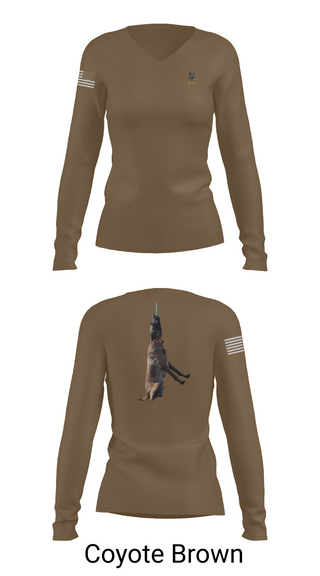 Womens Long Sleeve Vneck Shirt, Mals K9, Army, Teamtime, Team time, sublimation, custom sports apparel, team uniforms, spirit wear, spiritwear, sports uniforms, custom shirts, team store, custom team store, fundraiser sports, apparel fundraiser