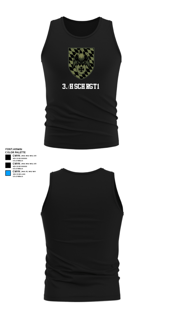 Tank Top, 3./HSchRgt1, Army, Teamtime, Team time, sublimation, custom sports apparel, team uniforms, spirit wear, spiritwear, sports uniforms, custom shirts, team store, custom team store, fundraiser sports, apparel fundraiser
