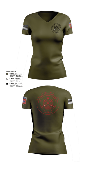 Women's Short Sleeve Vneck Shirt, B.N.R.A, Army, Teamtime, Team time, sublimation, custom sports apparel, team uniforms, spirit wear, spiritwear, sports uniforms, custom shirts, team store, custom team store, fundraiser sports, apparel fundraiser