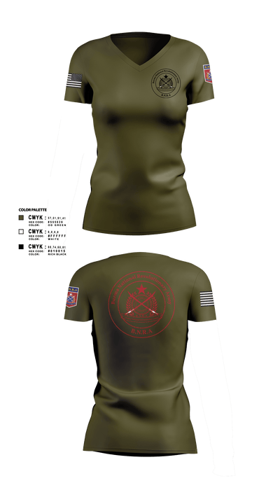 B.N.R.A 22892000 Women's Short Sleeve V-neck Shirt - 103