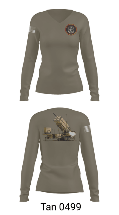Bravo 5-7 ADA 95046611 Women's Long Sleeve V-neck Shirt - 77