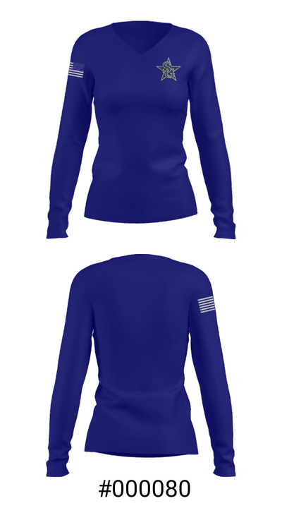 South Gwinnett High School Track 38895103 Women's Long Sleeve V-neck Shirt - 20