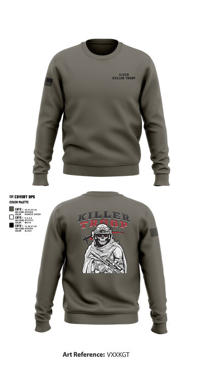 3/2CR Killer Troop 6220684 Crew Neck Sweatshirt - 5