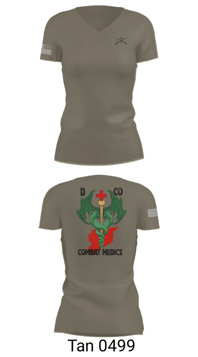 D-co 1-114th 40001496 Women's Short Sleeve V-neck Shirt - 68