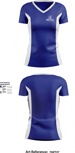 Women's Short Sleeve Vneck Shirt, Orland Jr Trojans Cheer, Cheer, Teamtime, Team time, sublimation, custom sports apparel, team uniforms, spirit wear, spiritwear, sports uniforms, custom shirts, team store, custom team store, fundraiser sports, apparel fundraiser