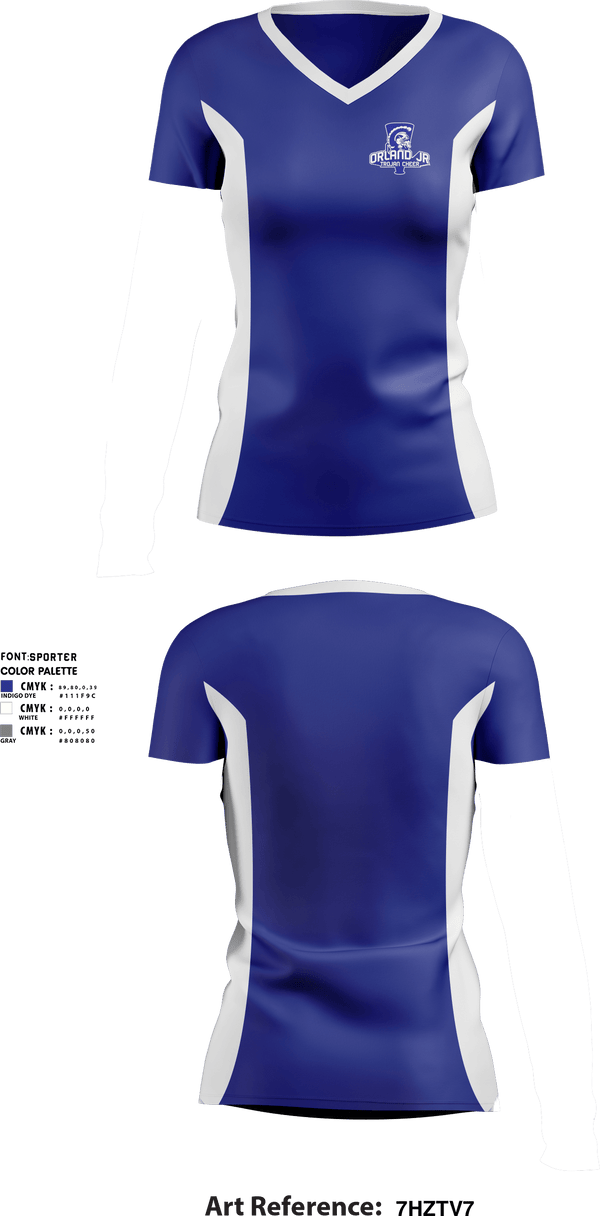 Women's Short Sleeve Vneck Shirt, Orland Jr Trojans Cheer, Cheer, Teamtime, Team time, sublimation, custom sports apparel, team uniforms, spirit wear, spiritwear, sports uniforms, custom shirts, team store, custom team store, fundraiser sports, apparel fundraiser
