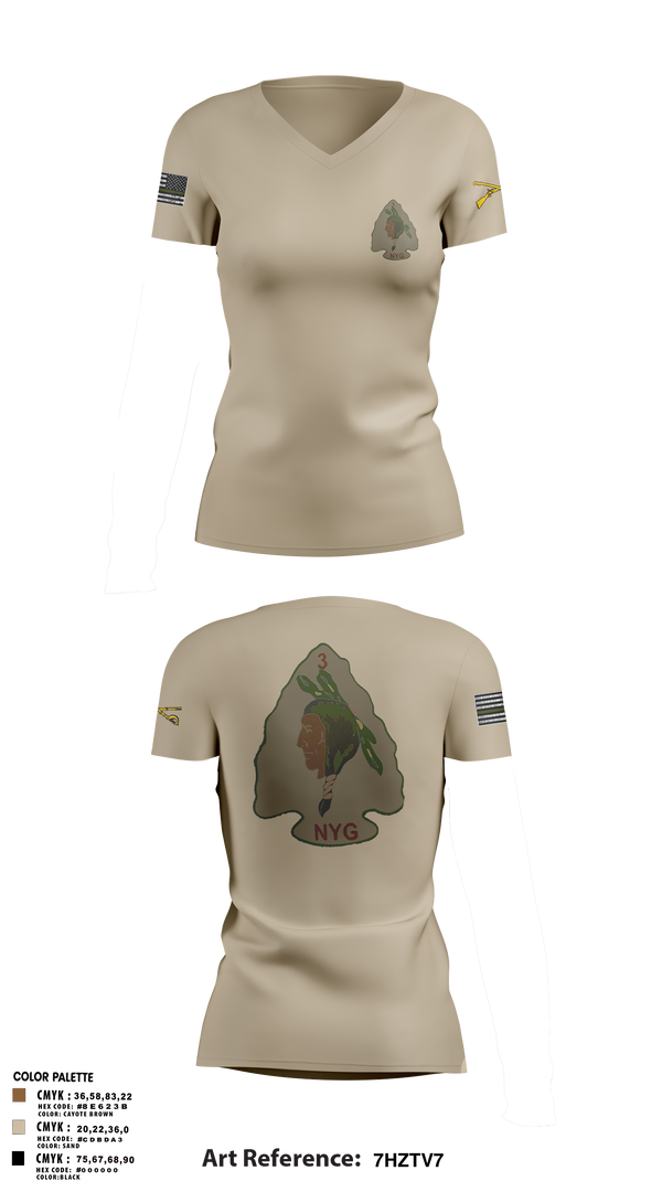 Womens Short Sleeve Vneck Shirt, , National Guard, Teamtime, Team time, sublimation, custom sports apparel, team uniforms, spirit wear, spiritwear, sports uniforms, custom shirts, team store, custom team store, fundraiser sports, apparel fundraiser