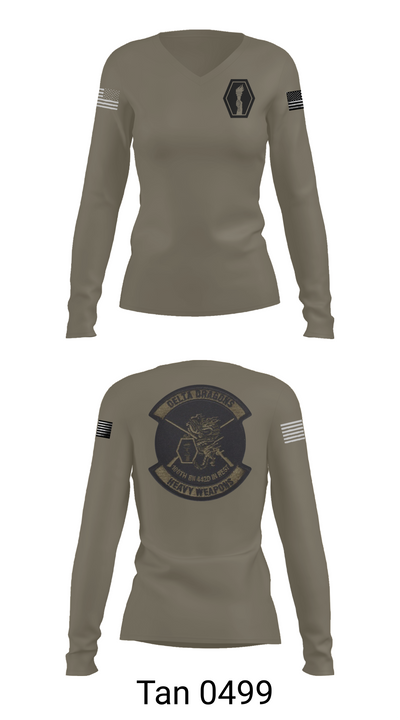 100th Battalion 442nd Infantry Delta dragons 60081058 Women's Long Sleeve V-neck Shirt - 77