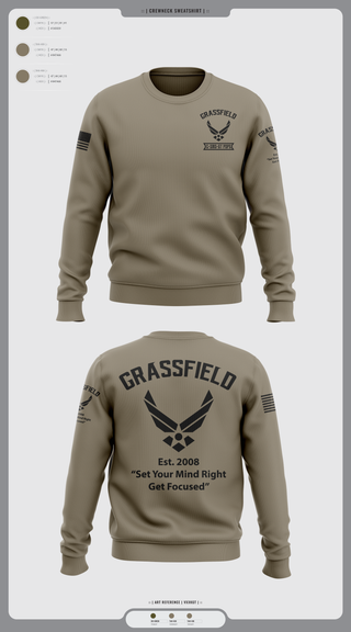 Crew Neck Sweatshirt, C/SMSgt Pope, Air Force, Teamtime, Team time, sublimation, custom sports apparel, team uniforms, spirit wear, spiritwear, sports uniforms, custom shirts, team store, custom team store, fundraiser sports, apparel fundraiser