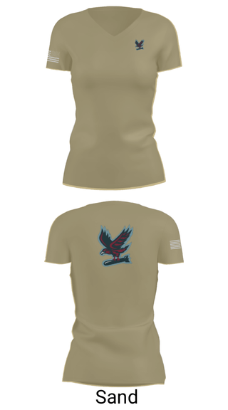 Women's Short Sleeve Vneck Shirt, Hawksquad, Air Force, Teamtime, Team time, sublimation, custom sports apparel, team uniforms, spirit wear, spiritwear, sports uniforms, custom shirts, team store, custom team store, fundraiser sports, apparel fundraiser