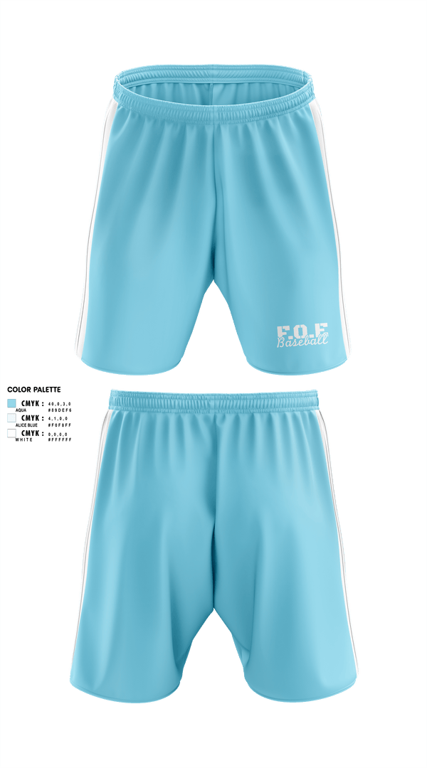 Athletic Shorts With Pockets, F.O.E, Baseball, Teamtime, Team time, sublimation, custom sports apparel, team uniforms, spirit wear, spiritwear, sports uniforms, custom shirts, team store, custom team store, fundraiser sports, apparel fundraiser