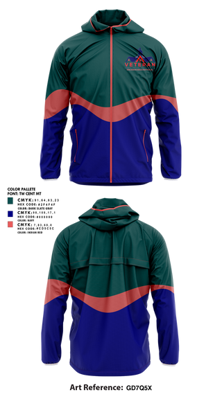Windbreaker, Veteran Contracting Servíces, , Teamtime, Team time, sublimation, custom sports apparel, team uniforms, spirit wear, spiritwear, sports uniforms, custom shirts, team store, custom team store, fundraiser sports, apparel fundraiser