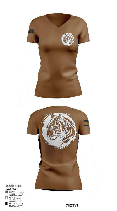 312th HR CO, A1 Postal 64167397 Women's Short Sleeve V-neck Shirt - 131